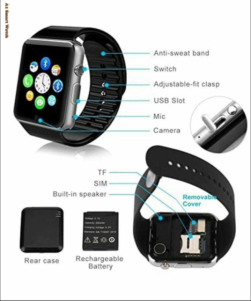 Smartwatch with camera and speaker clearance