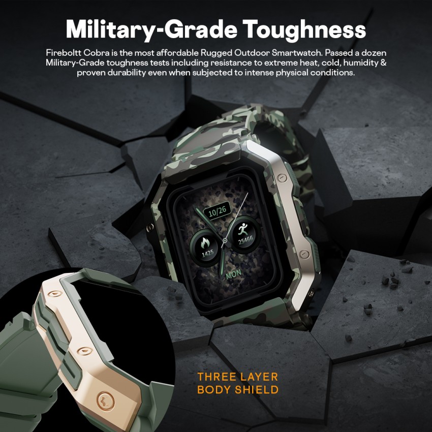 Military Smart Watch for Men, IP68 Waterproof Rugged Smartwatch with  Bluetooth Call (Answer/Dial Calls) 1.83 HD Tactical Outdoor Fitness  Tracker 123