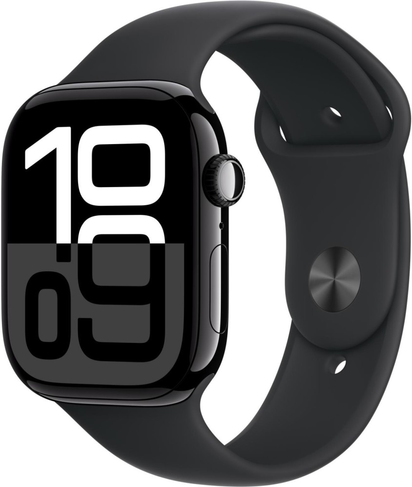 Apple Watch Series 10 GPS 46mm Jet Black Aluminium with Sport Band Price in India Buy Apple Watch Series 10 GPS 46mm Jet Black Aluminium with Sport Band online at Flipkart