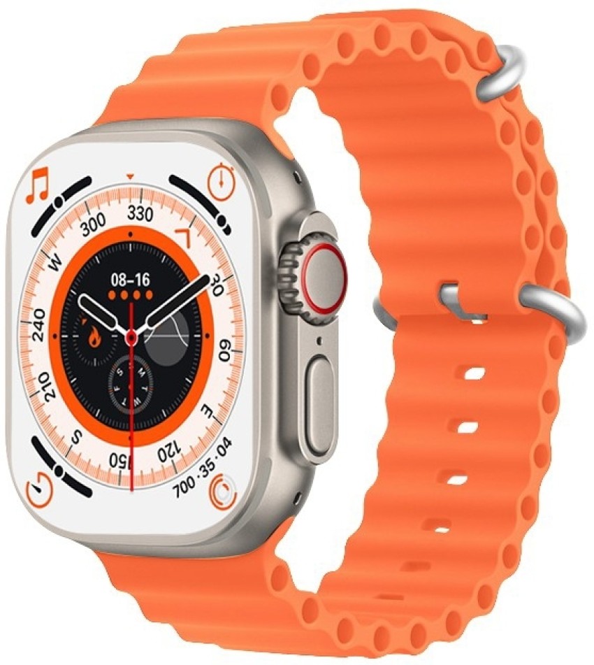 AVR Watch 8 Ultra Men Series 8 NFC Bluetooth Call Smartwatch with Orange Strap Smartwatch Price in India Buy AVR Watch 8 Ultra Men Series 8 NFC Bluetooth Call Smartwatch with