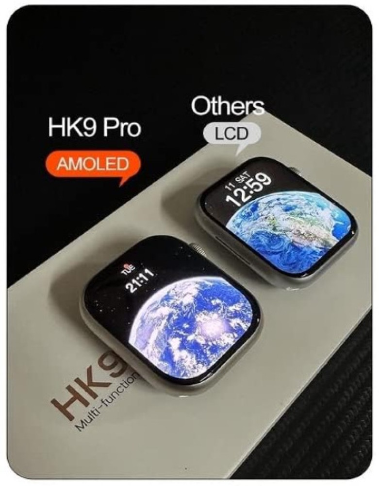 HK9 Pro Max SmartWatch, Amoled Wireless Charger