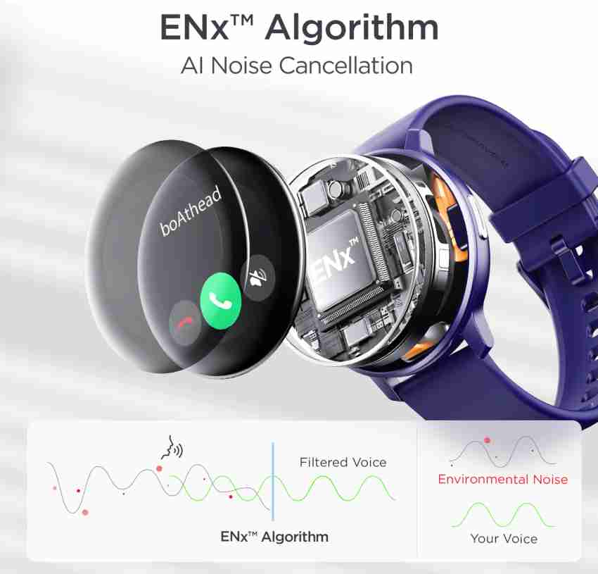 boAt Lunar Connect with ENx Technology for BT Calling & 1.28 HD Round  Display Smartwatch Price in India - Buy boAt Lunar Connect with ENx  Technology for BT Calling & 1.28 HD