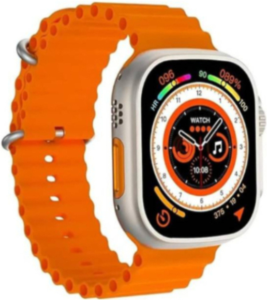 Smart watch orange strap sales