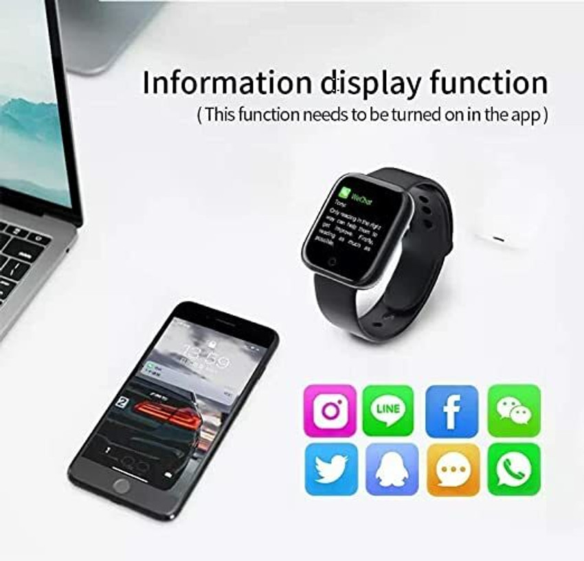 TECHNITY Y68 Smart Band for Heart Rate Sensor BP Monitor Smart Watch Black Smartwatch