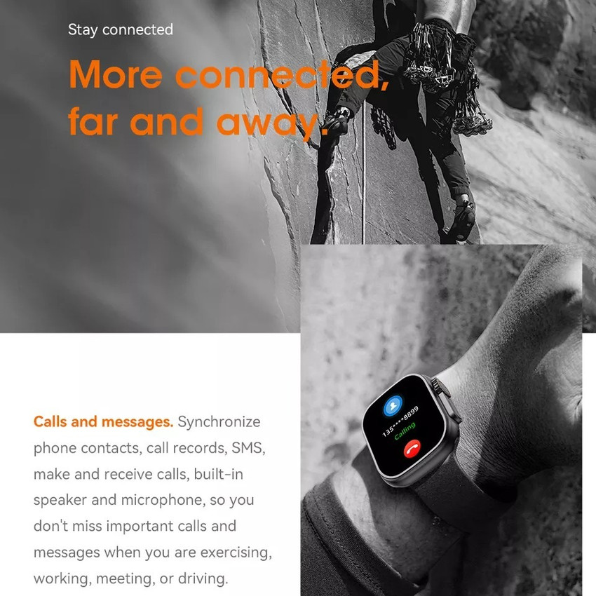 wear me Ultra Smart Watch 1.96 Big Screen 49mm Case With