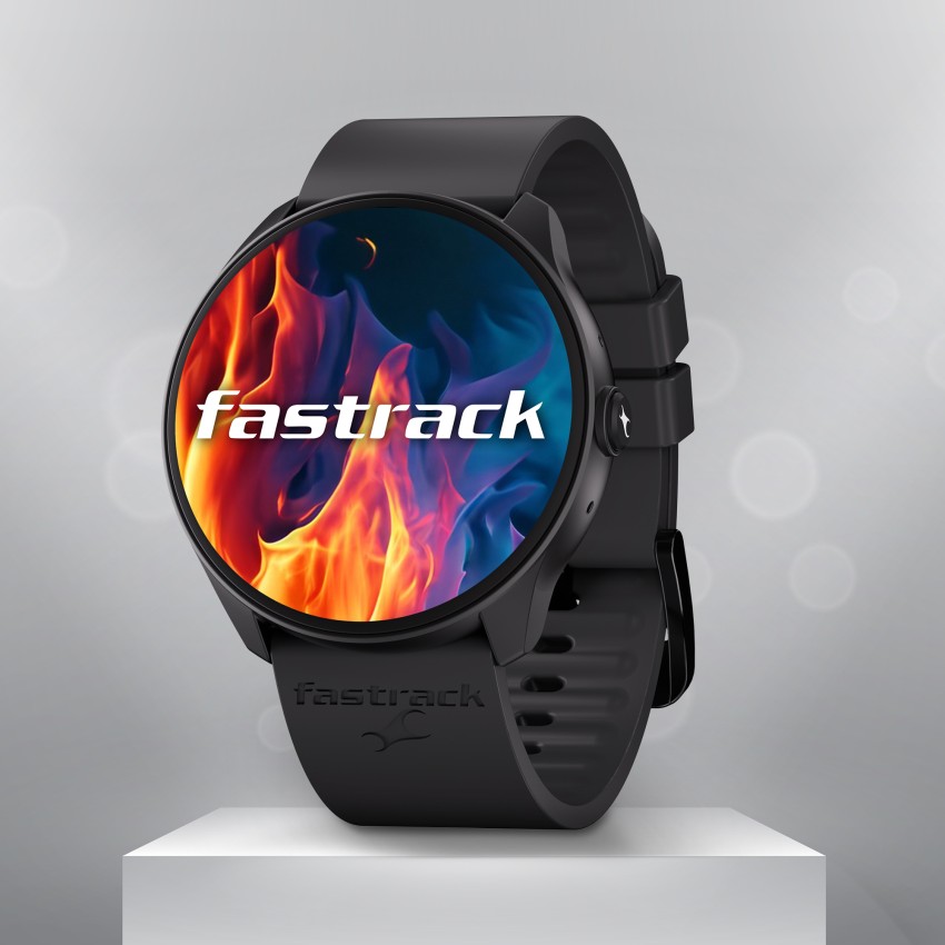 Fastrack Reflex Invoke Smartwatch Black: BT Calling, Advanced Chipset,  Breathing Rate, IP68