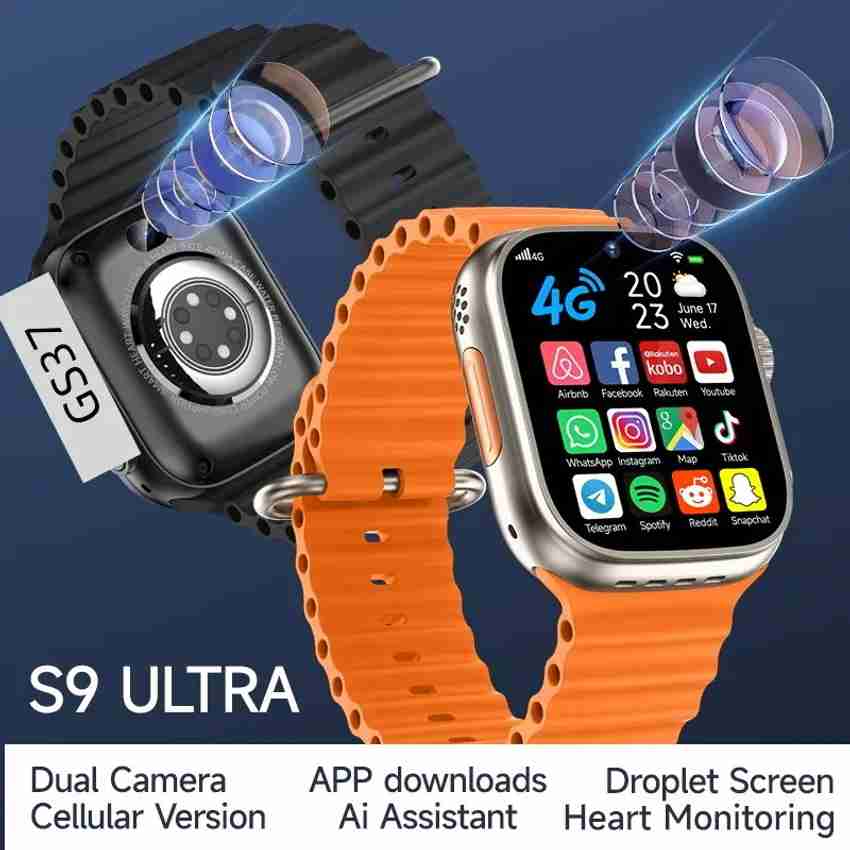 MZKART S9 Ultra 4G Dual Camera Wifi GPS 4G Network 1GB RAM 16GB Storage Smart Watch Smartwatch Price in India Buy MZKART S9 Ultra 4G Dual Camera Wifi GPS 4G Network