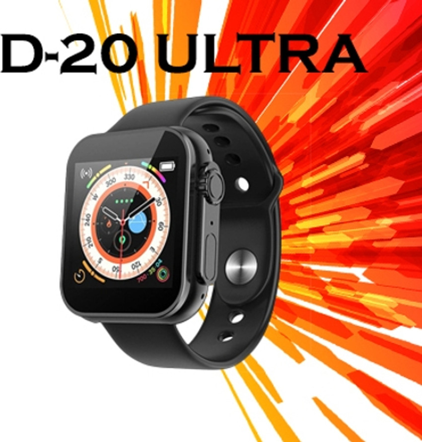 TERADIYA UX1512_D20 ULTRA HEART RATE SMARTWATCH BLACK (PACK OF 1) Smartwatch Price in India - Buy TERADIYA UX1512_D20 ULTRA HEART RATE SMARTWATCH BLACK (PACK OF 1) Smartwatch online at Flipkart.com