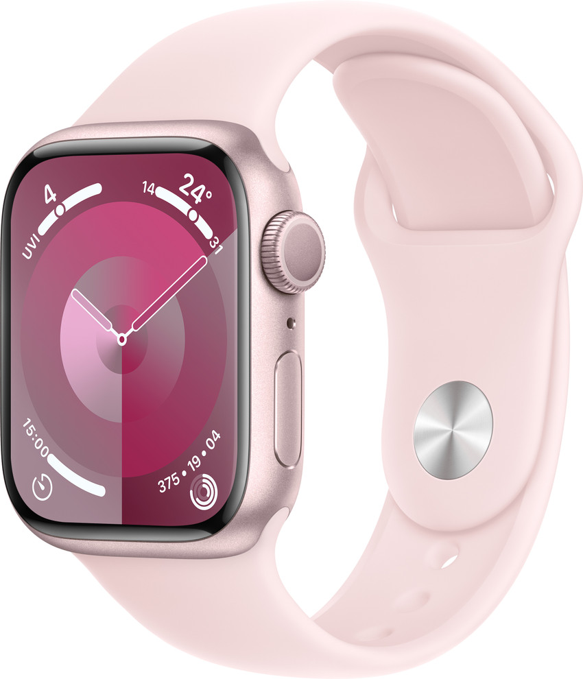 Apple Watch Series 9 GPS 41mm Pink Aluminium Case with Light Pink 