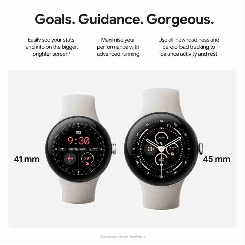 Google Pixel Watch 3 (45 mm), AMOLED LTPO display, Advanced motion  