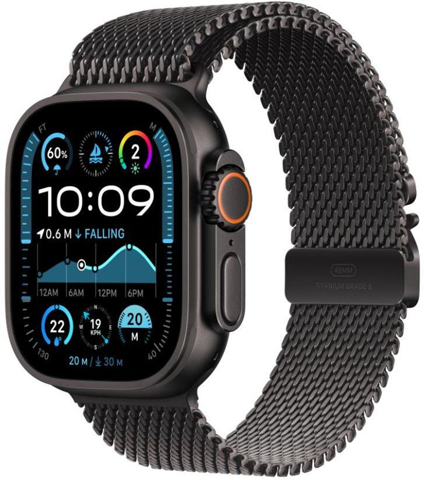 Apple Watch Ultra 2 GPS Cellular 49mm Black Titanium with Milanese Loop Price in India Buy Apple Watch Ultra 2 GPS Cellular 49mm Black Titanium with Milanese Loop online at Flipkart