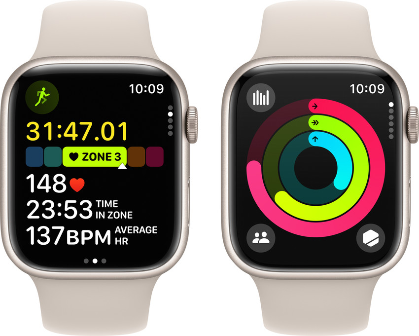 Apple Watch - Apple Watch Series 9 GPS 45mm スターライト M222 Apple Watch Series 9（GPS + Cellularモデル）- 45mmスター
