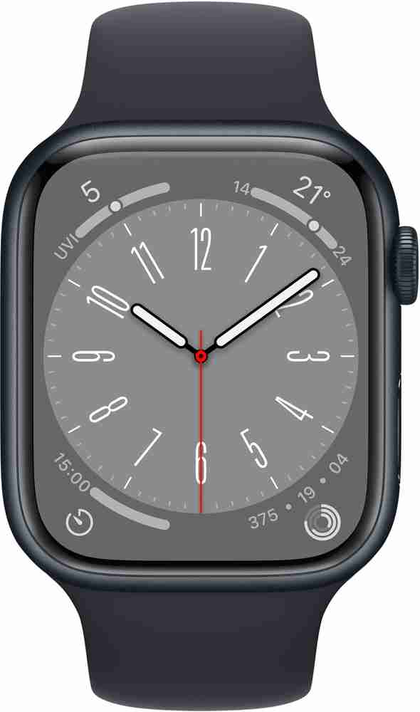 Apple Watch Series 8, 45mm GPS ECG app, Temperature sensor, IPX6 