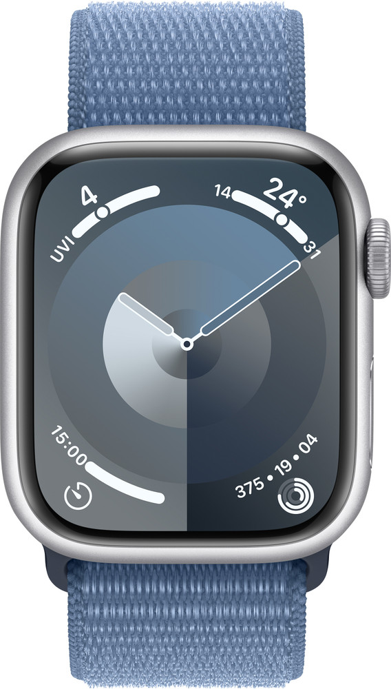 Apple Watch Series 9 GPS + Cellular 41mm Silver Case & Winter Blue 