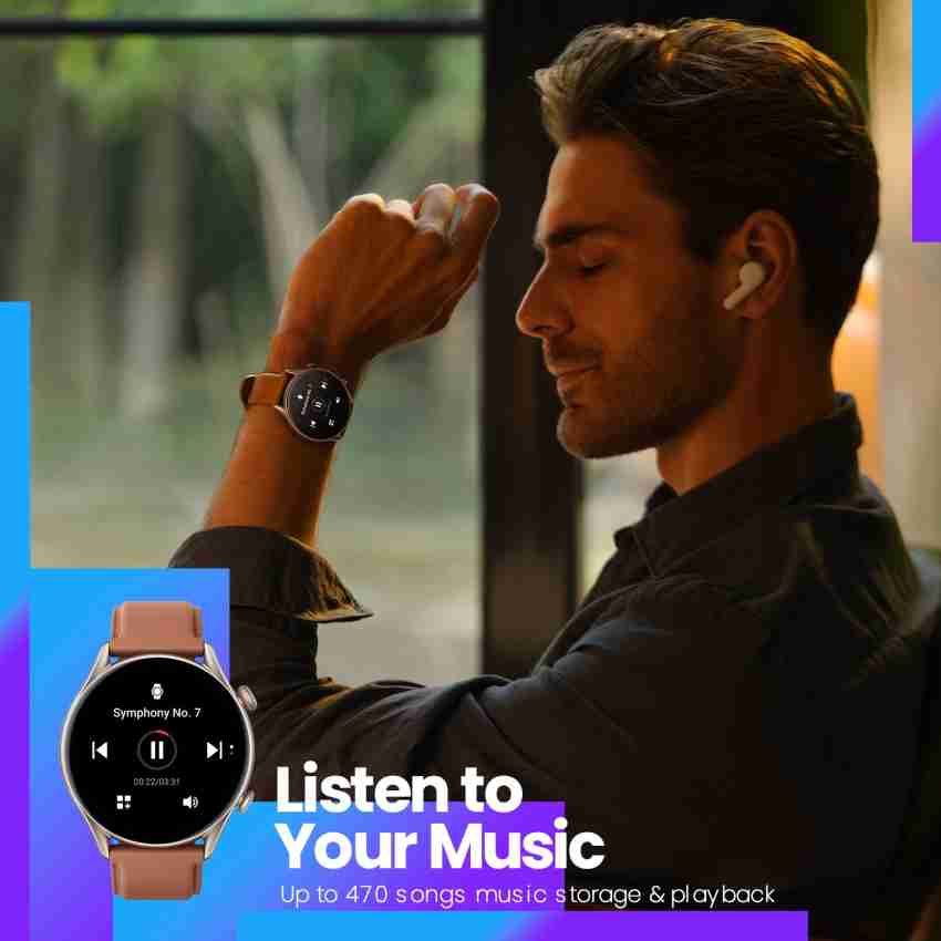 Buy Amazfit GTR 3 Pro Smart Watch with 3.68 cm (1.45 inch) AMOLED Display,  Brown Leather Online at Best Prices in India - JioMart.