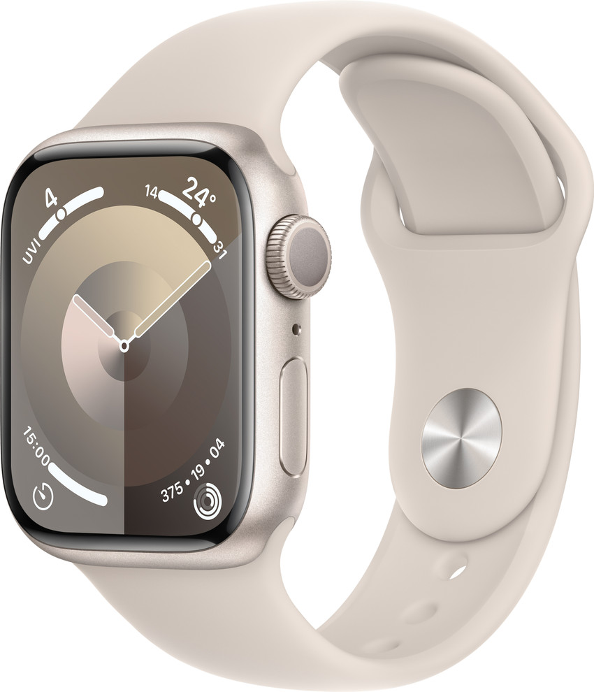 Apple Watch Series 9 GPS 41mm Starlight Aluminium Case with 