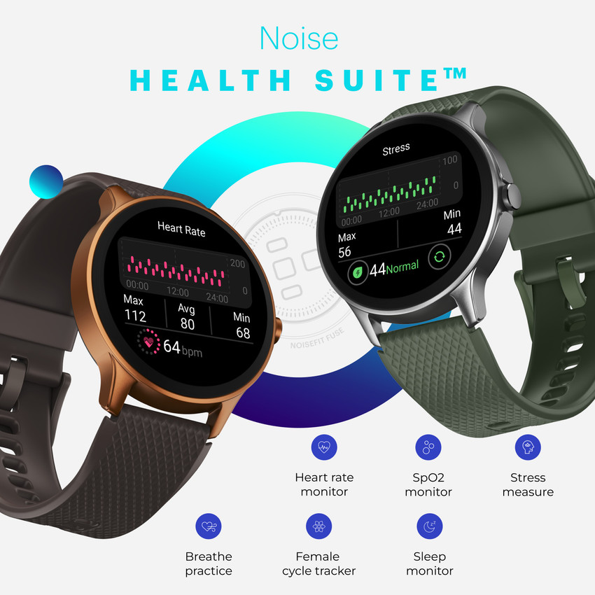 Noise Fuse 1.38 Round Display with Bluetooth Calling Metallic Finish IP68 Rating Smartwatch