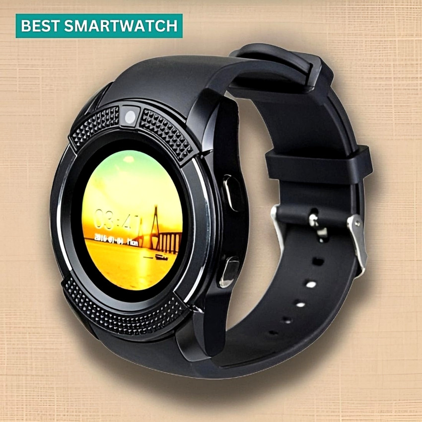 V8 smartwatch memory card top