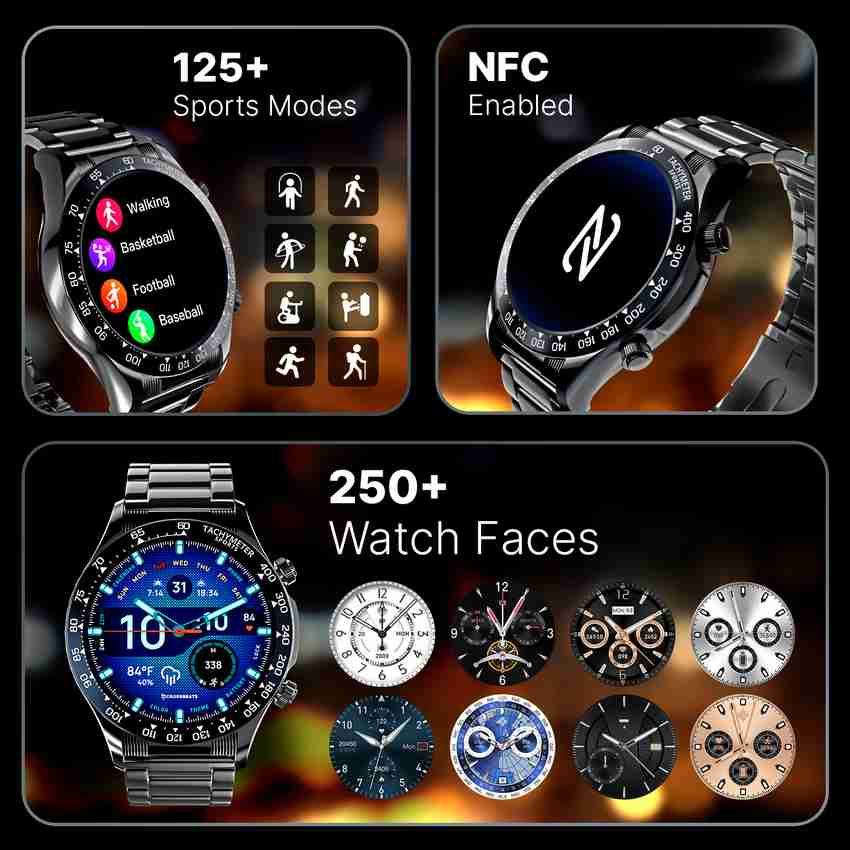 CrossBeats Regal Monarch 1.43 High Grade Steel Strap Bluetooth Calling 125 Sports Modes Smartwatch Price in India Buy CrossBeats Regal Monarch 1.43 High Grade Steel Strap Bluetooth Calling 125 Sports ...