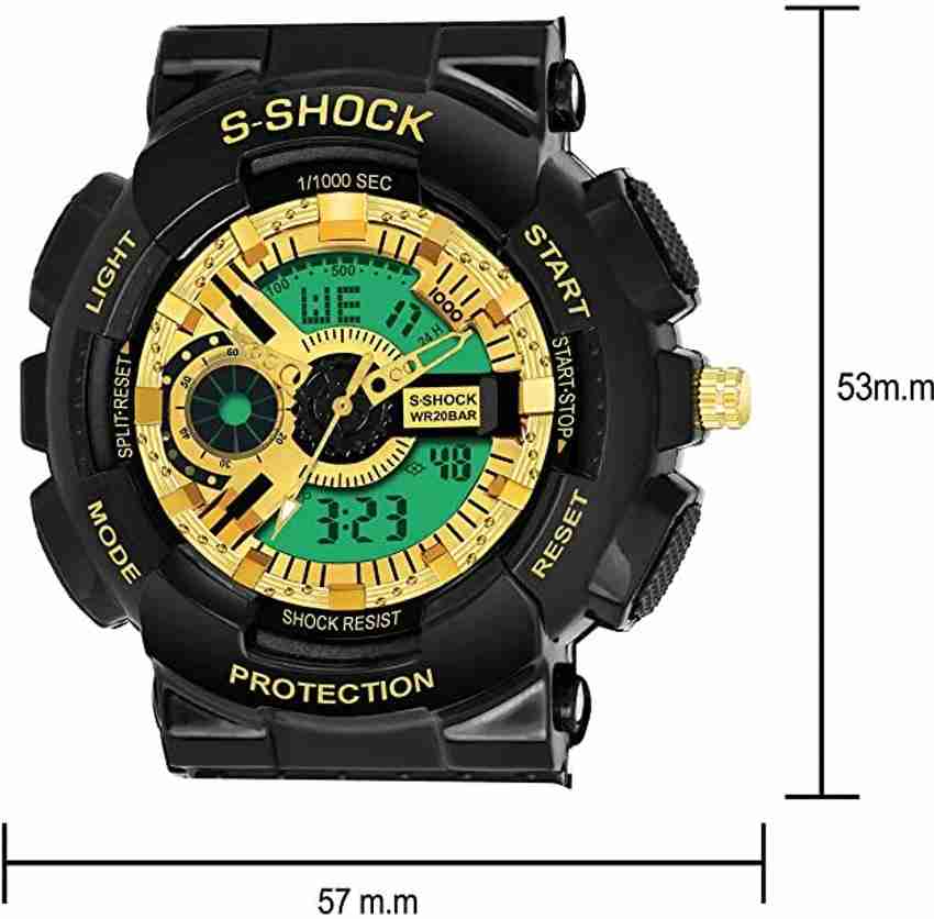 S Shock Dual Time Analogue Digital Sports Watch for Men Boys Smartwatch Price in India Buy S Shock Dual Time Analogue Digital Sports Watch for Men Boys Smartwatch online at Flipkart