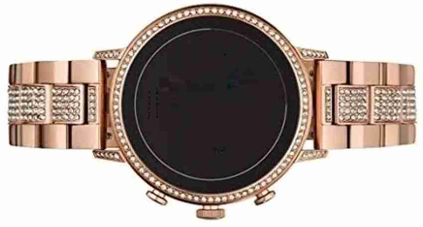 sweetex Digital Round Black Dial Gen 4th Chain Strap For Women