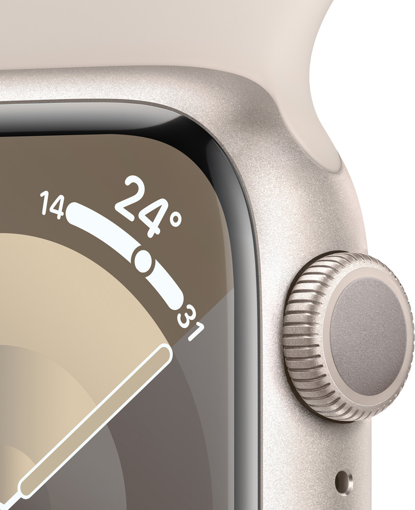 Apple Watch Series 9 GPS 41mm Starlight Aluminium Case with 