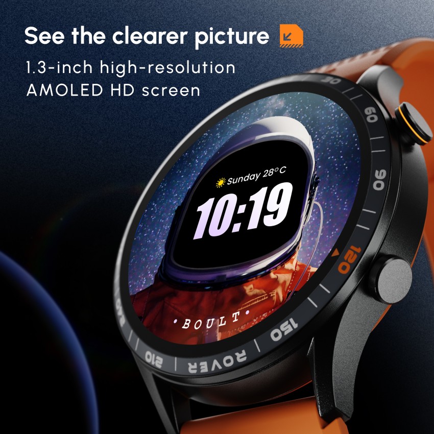Boult Rover 1.3 HD AMOLED, Free Straps, Bluetooth Calling, Zinc Alloy  Frame, 600Nits Smartwatch Price in India - Buy Boult Rover 1.3 HD AMOLED, Free  Straps, Bluetooth Calling, Zinc Alloy Frame, 600Nits