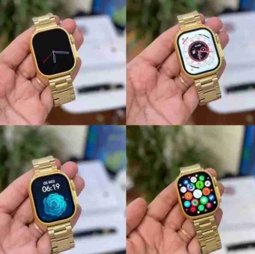 SIACART S9 Ultra Gold Edition With Sports Mode Golden SmartWatch