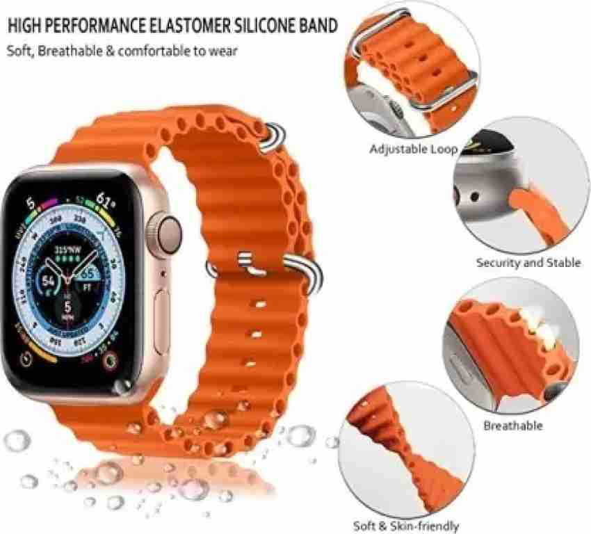 T800 Ultra Men Two Watch NFC Door Unlock Smartwatch Bluetooth Call Wireless  Charge Fitness Bracelet (Orange)