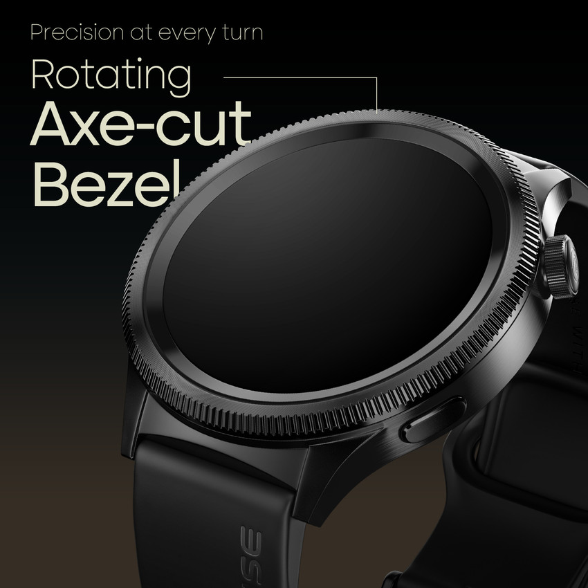 Noise Halo 2 1.43 AMOLED Rotating Axe Cut Bezel Stainless Steel Build BT Calling Smartwatch