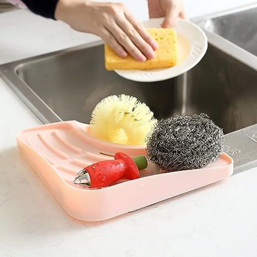 Kitchen Sink Caddy Sponge Holder Scratcher Holder Cleaning Brush