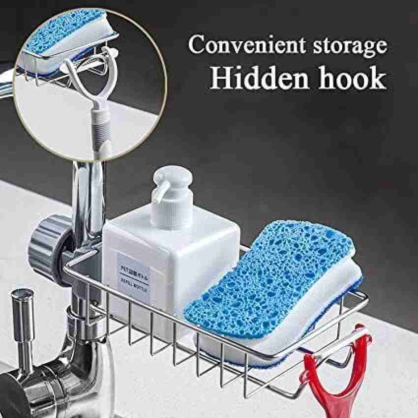 Kitchen Sink Drain Rack Stainless Adjustable Shelf Sponge Soap