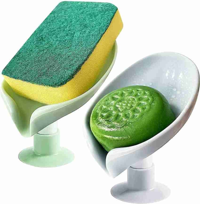  3-Pack Soap Dishes for Bar Soap, Sponge Holder for