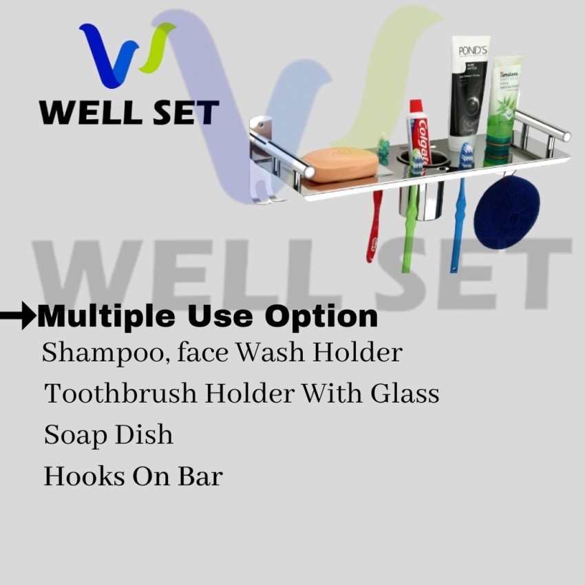 Well Set bathroom soap dish Tumbler Holder&Paste-Brush Stand Rack multi  purposes Price in India - Buy Well Set bathroom soap dish Tumbler  Holder&Paste-Brush Stand Rack multi purposes online at