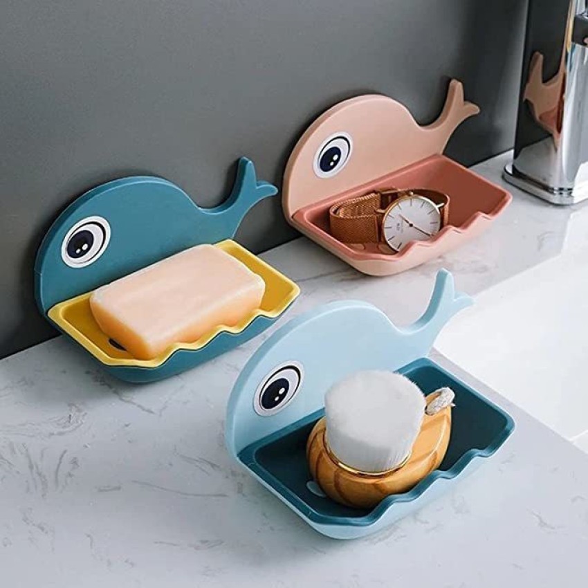 Cartoon Hanging Bathroom Soap Tray Suction Cup Plastic Self Draining Soap  Holder for Shower Wall