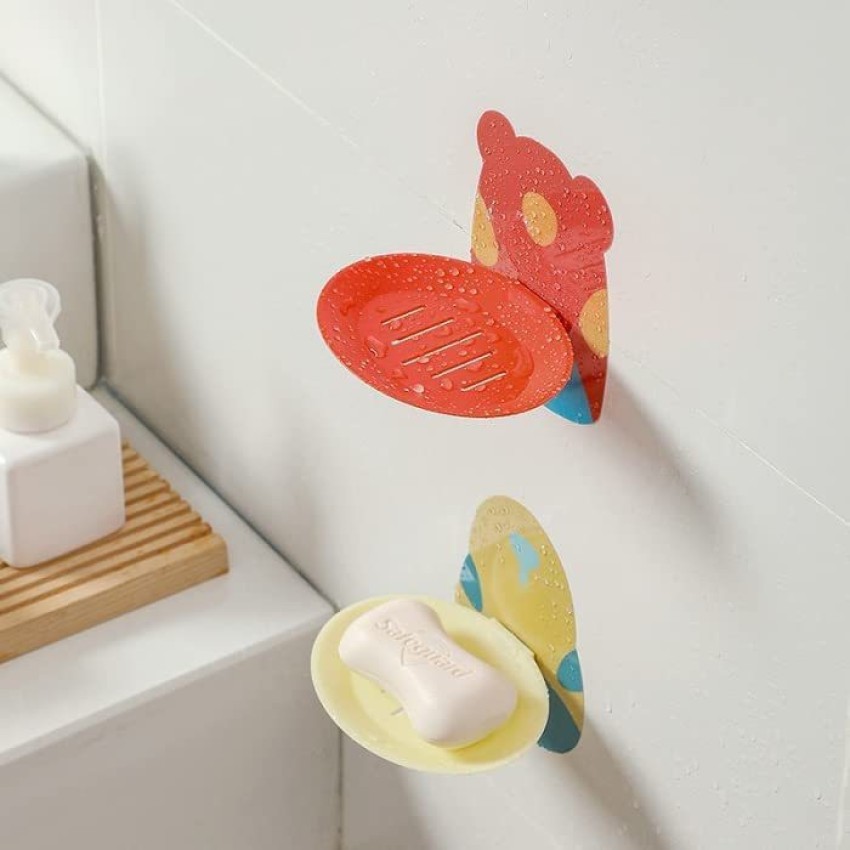 Cartoon Hanging Bathroom Soap Tray Suction Cup Plastic Self Draining Soap  Holder for Shower Wall