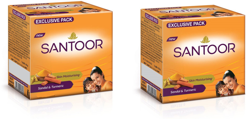 Santoor sandal & turmeric soap hot sale
