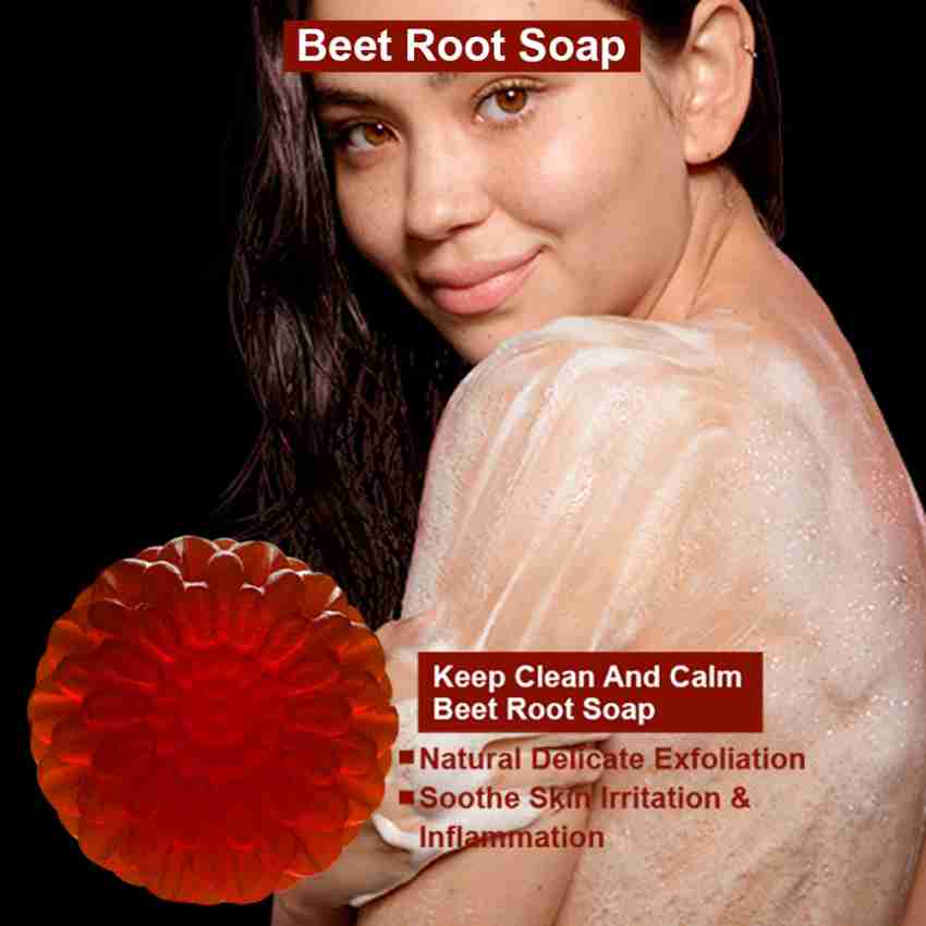 CHITAKSH Beet Root Soap For Skin Whitening Pimples Blackheads