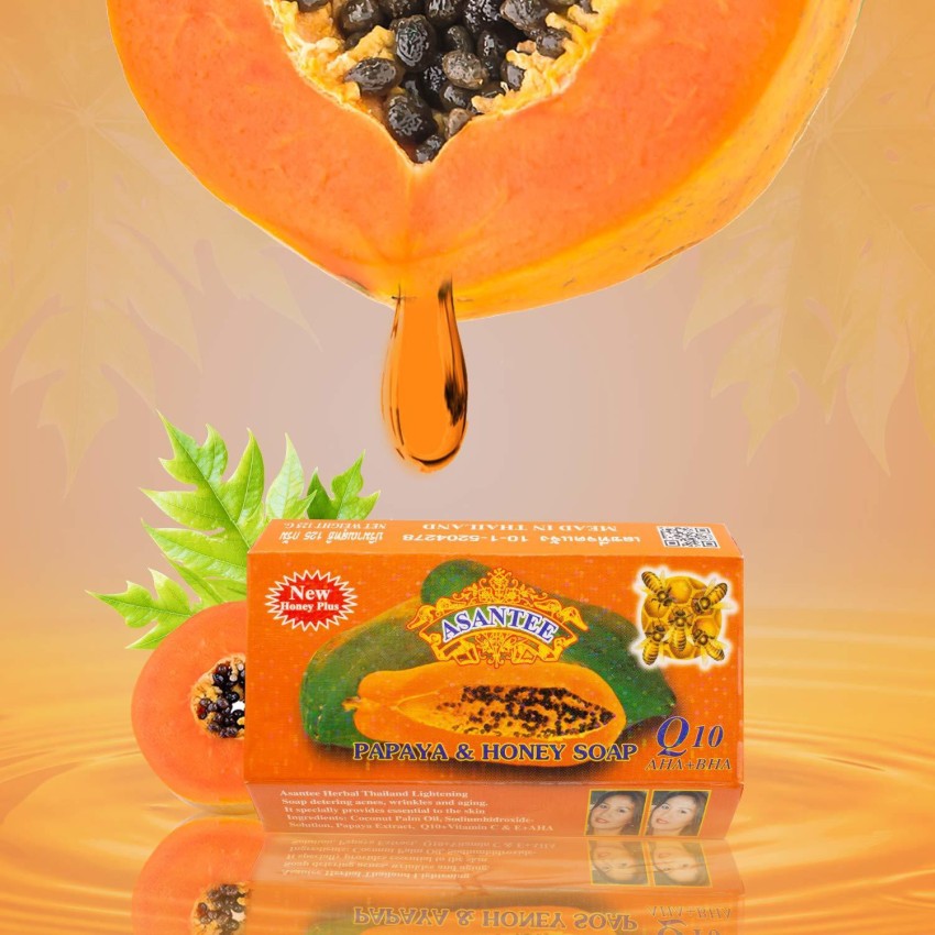 ASANTEE Thai Papaya Herbal Skin Whitening Soap Pack of 4 Price