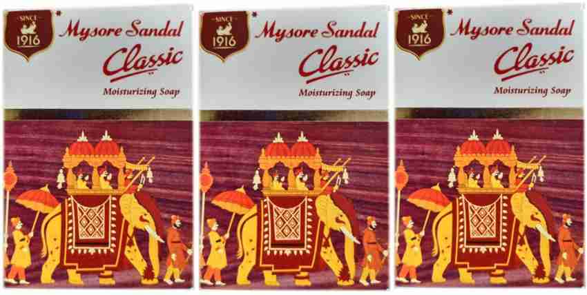 MYSORE SANDAL CLASSIC MOISTURIZING SOAP 225 GRAMS (75G*3) - Price in India,  Buy MYSORE SANDAL CLASSIC MOISTURIZING SOAP 225 GRAMS (75G*3) Online In  India, Reviews, Ratings & Features