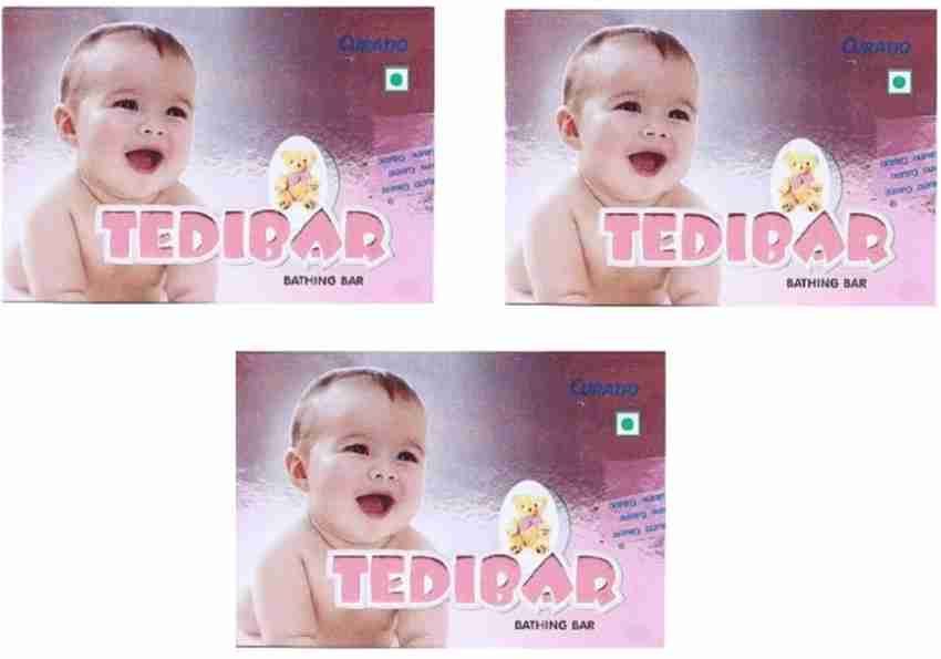 CURATIO TEDIBAR Baby Bathing Bar For Baby 75g Pack of 3 75g