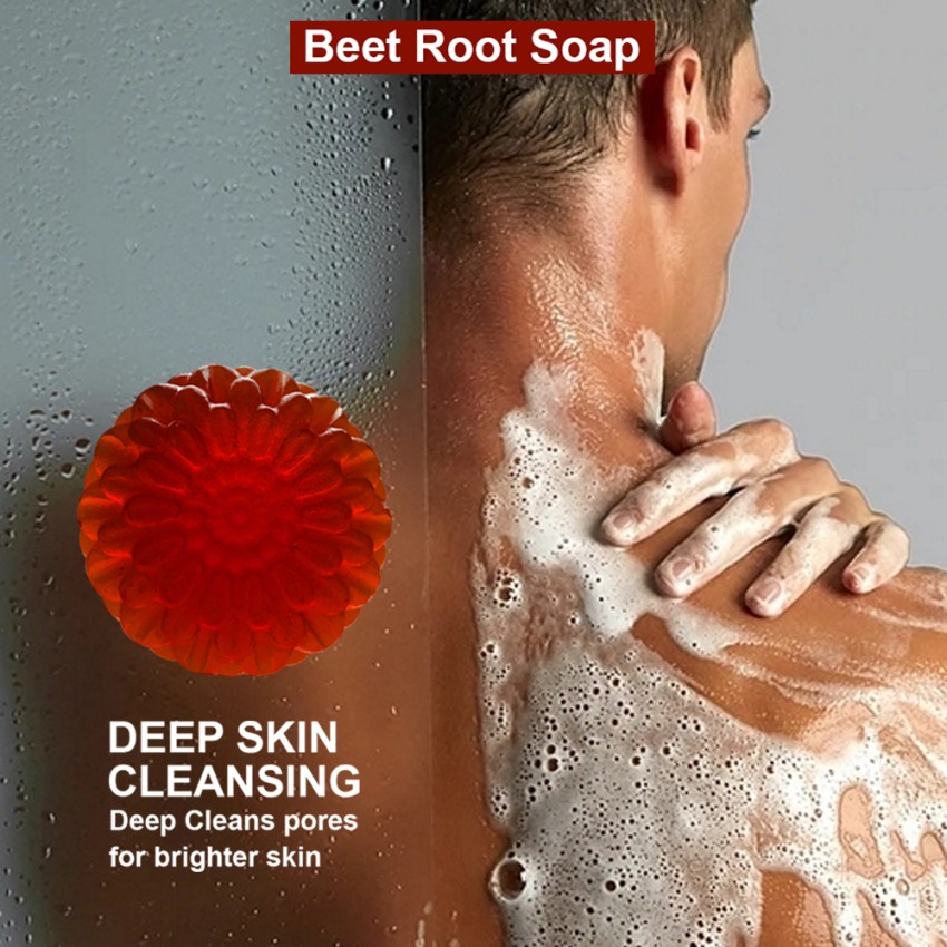 CHITAKSH Beet Root Soap For Skin Whitening Pimples Blackheads