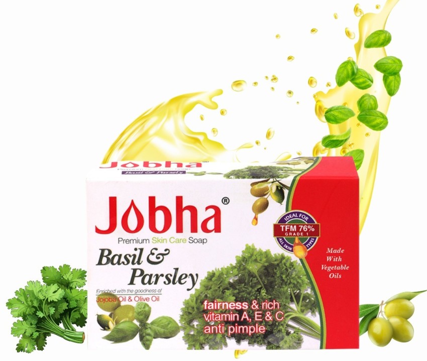 JOBHA Basil Parsley Soap with Jojoba oil and Olive Oil 375g