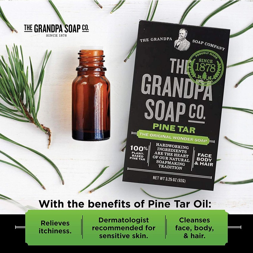 Grandpa's Pine Tar Bar Soap 3.25 oz (92 g) Bar, Reviews