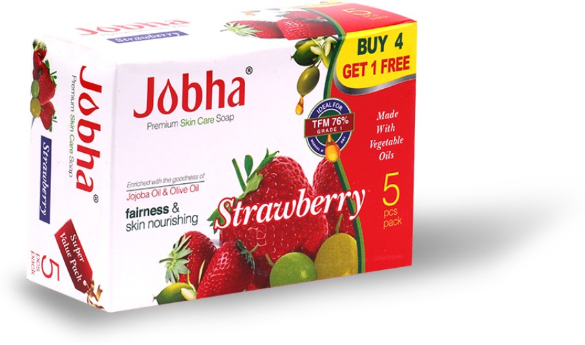 JOBHA Strawberry Soap with Jojoba oil and Olive oil 375g Price