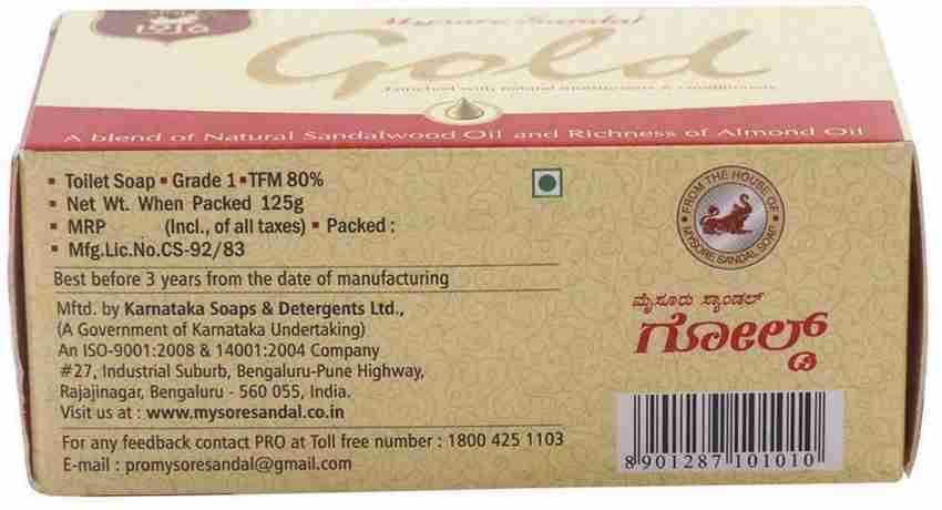 MYSORE SANDAL GOLD SOAP PACK OF 6X125 Price in India Buy MYSORE SANDAL GOLD SOAP PACK OF 6X125 Online In India Reviews Ratings Features Flipkart
