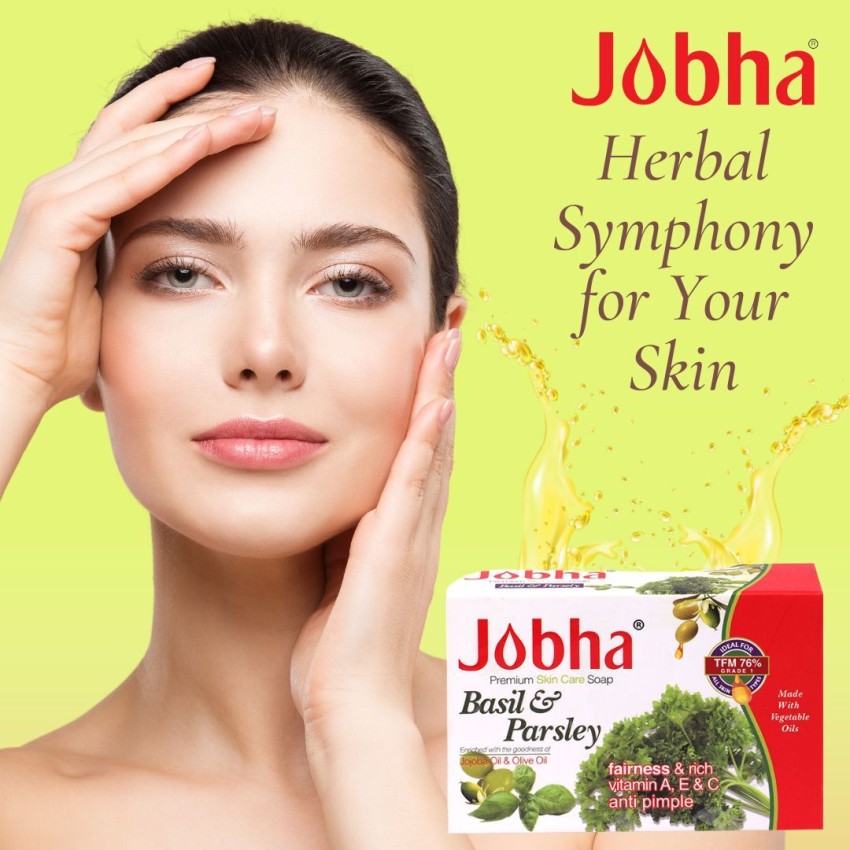 JOBHA Basil Parsley Soap with Jojoba oil and Olive Oil 375g