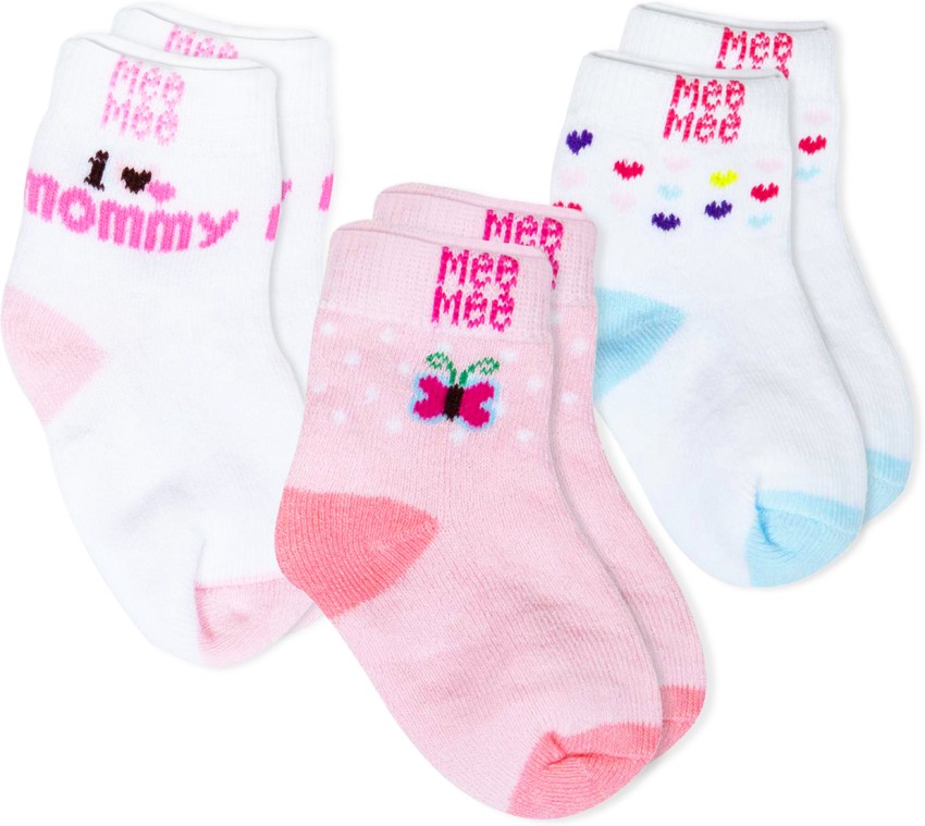 MEE MEE Cozy Feet Anti Skid Cotton Baby Socks (PACK OF 3)