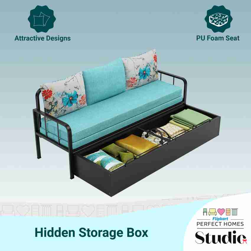 Flipkart Perfect Homes Studio With Storage 3 Seater Double Metal