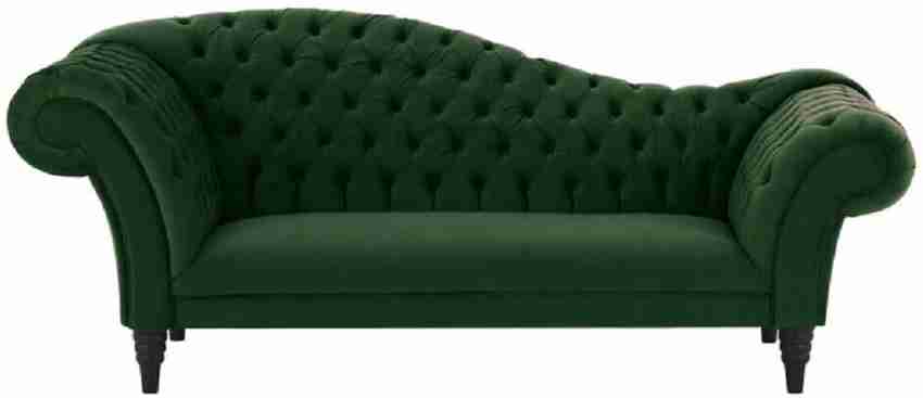 Fidel Fabric Seater Sofa In Olive Green And Charcoal Grey, 45% OFF